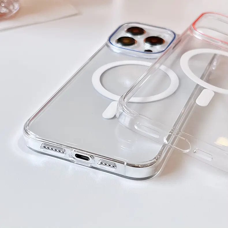 Magnetic Shield with Magsafe Transparent Phone Back Case for Apple iPhone - Ktusu