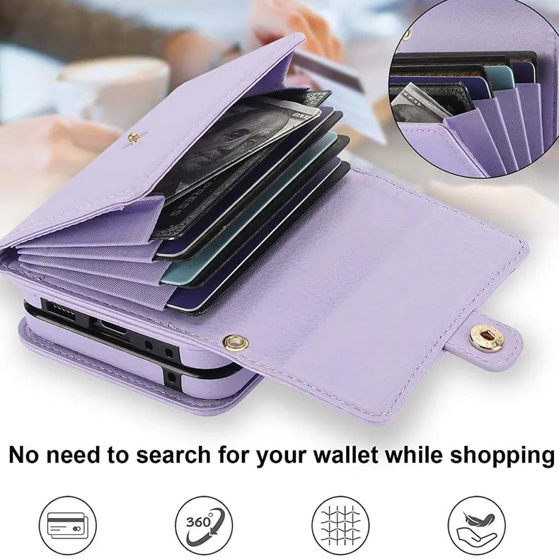 Crossbody Strap Leather Texture Case for Samsung Galaxy Z Flip 6 - Ktusu