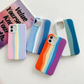 Rainbow Color Liquid Silicone Slim Soft Touch Phone Back Case for Apple iPhone - Ktusu