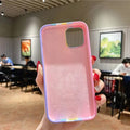 Rainbow Color Liquid Silicone Slim Soft Touch Phone Back Case for Apple iPhone - Ktusu