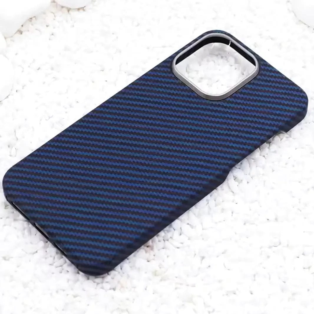 Real Aramid Carbon Fiber Magsafe Polycarbonate Phone Back Case for Apple iPhone - Ktusu