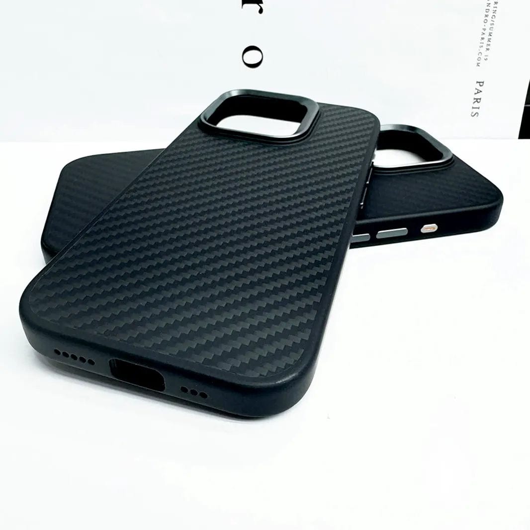 Real Aramid Carbon Fiber Magsafe TPU Edge Phone Case for Apple iPhone - Ktusu