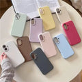 Liquid Silicone Microfiber Slim Soft Touch Phone Back Case for Apple iPhone 16 Seris - Ktusu