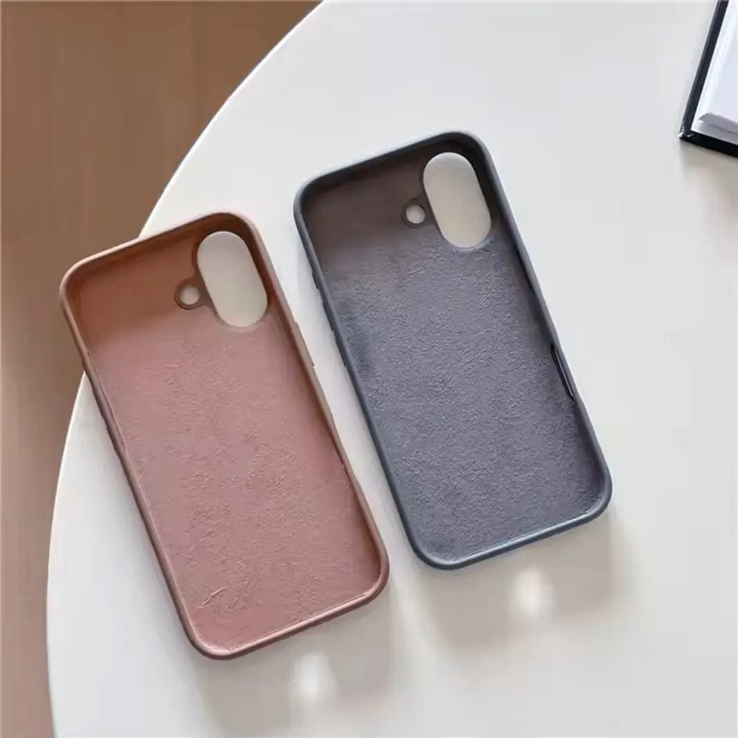 Liquid Silicone Microfiber Slim Soft Touch Phone Back Case for Apple iPhone 16 Seris - Ktusu