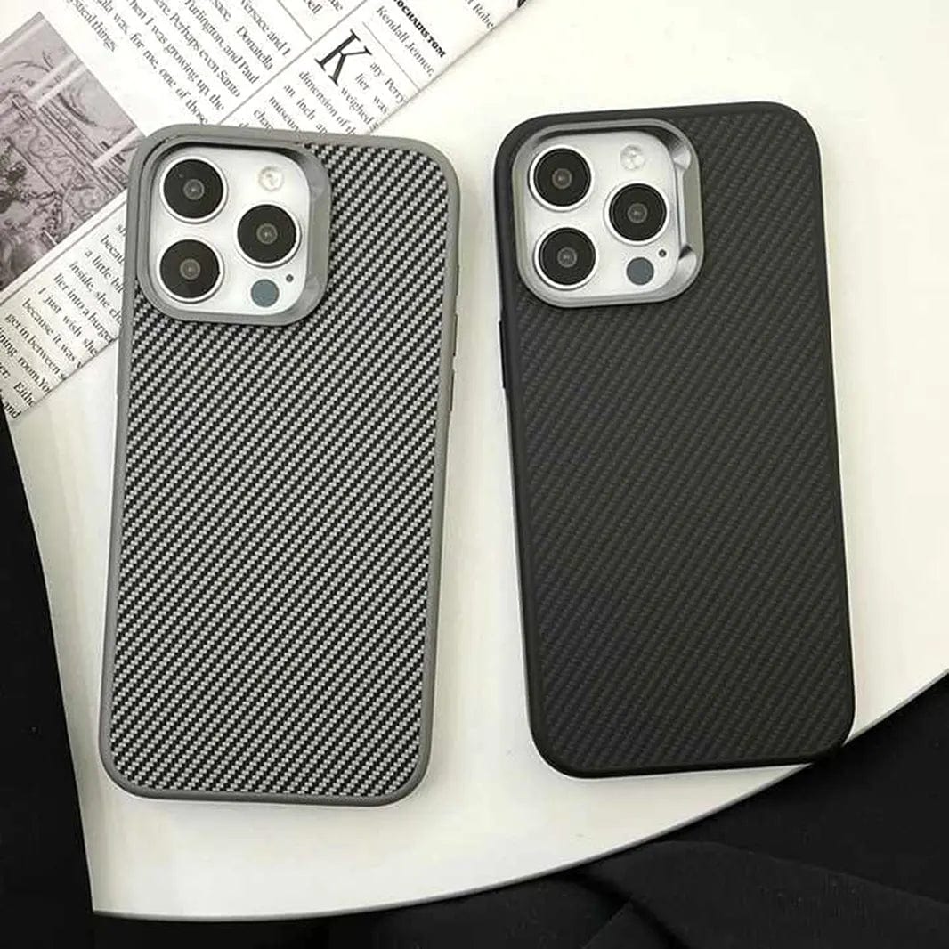 Carbon Fiber MagSafe PC Back and TPU Bumper Case for Apple iPhone - Ktusu