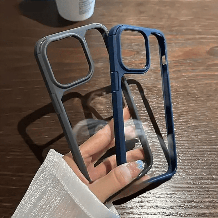 Military Style Transparent Hard Phone Back Case for Apple iPhone - Ktusu