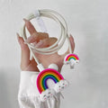 3D Silicone Case Cover for Apple Charger 18-20W with Spiral Cable Rainbow - Ktusu