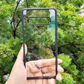 Crystal Clear Glossy Hybrid Matte Bumper Hard Phone Back Case for Samsung Galaxy Samsung S10 / Black - Ktusu