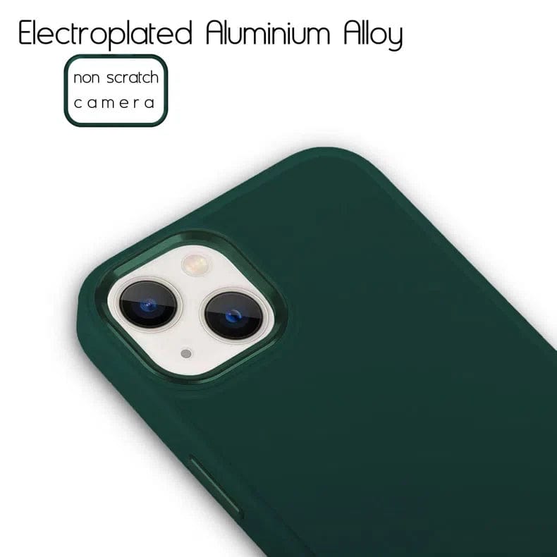 3 in 1 Metal Camera Frame Matte TPU Phone Back Case for Samsung Galaxy Samsung S20 FE / Dark Green - Ktusu