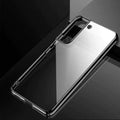 iShock Thin Transparent Shiny Metallic Looking Bumper Phone Back Case for Samsung Galaxy Samsung S22 / Black - Ktusu