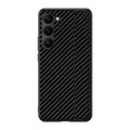 Slim Carbon Fiber + Leather Texture Hard Phone Case for Samsung Galaxy Samsung S23 Plus / Black - Ktusu