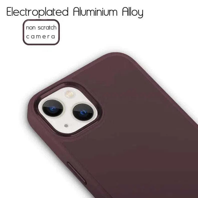 3 in 1 Metal Camera Frame Matte TPU Phone Back Case for Samsung Galaxy Samsung S23 / Wine - Ktusu