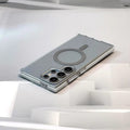 Magnetic Magsafe Hard PC Transparent Phone Back Case for Samsung Galaxy Samsung S24 Ultra / Grey - Ktusu