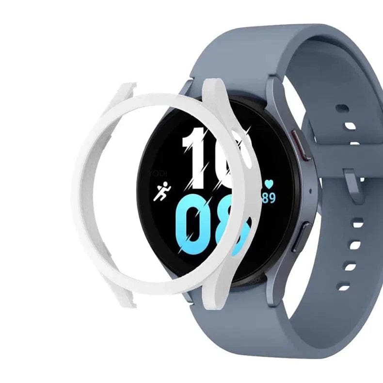 Matte Hard 360 Degree Bumper for Samsung Galaxy Watch Samsung Watch 4 (44mm) / White - Ktusu