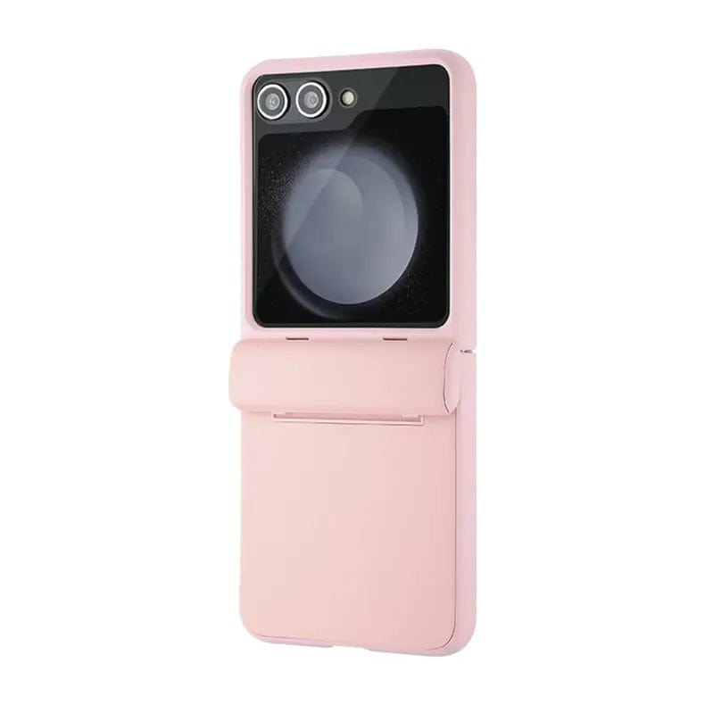 Leather Case with Hinge Protection for Samsung Galaxy Z Flip Samsung Z Flip5 / Pink - Ktusu