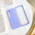 Liquid Silicone Soft Touch Feel hard Phone Back Case for Samsung Galaxy Z Fold Samsung Z Fold4 / Lavender Blue - Ktusu