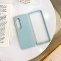 Liquid Silicone Soft Touch Feel hard Phone Back Case for Samsung Galaxy Z Fold Samsung Z Fold4 / Mint Blue - Ktusu