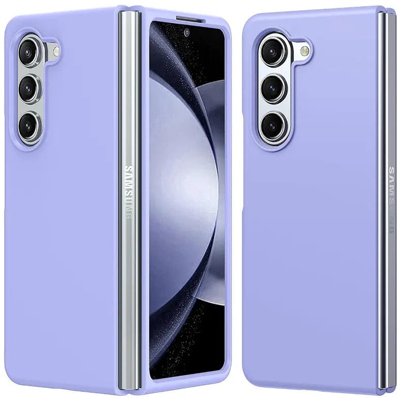 Liquid Silicone Soft Touch Feel hard Phone Back Case for Samsung Galaxy Z Fold Samsung Z Fold5 / Lavender Blue - Ktusu