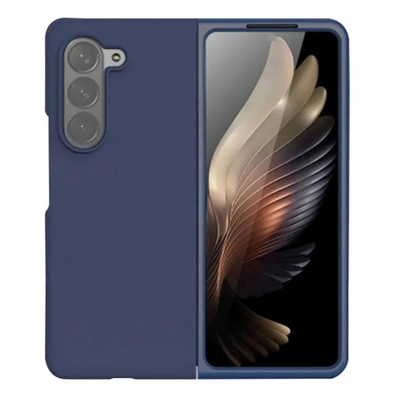 Liquid Silicone Soft Touch Feel hard Phone Back Case for Samsung Galaxy Z Fold Samsung Z Fold5 / Midnight Blue - Ktusu