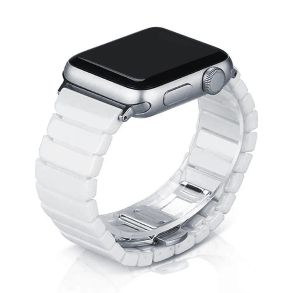 White Ceramic Strap for Apple Watch 42 | 44 | 45 | Ultra 49 | 46mm S10 Watch Bands