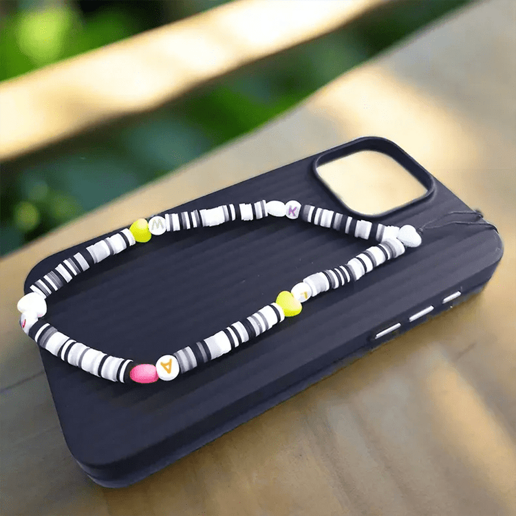 Phone Charm Strap String, Acrylic Beaded, Phone Keychain Phone Wrist Strap Indie Aesthetic Phone Chain Bracelet Accessory for Women Teen Girls - Ktusu