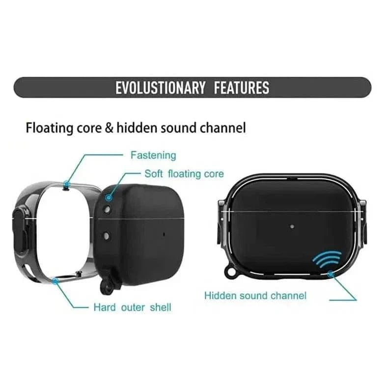 Chrome Eggshell Buffer Side Locks Cover for Airpods Pro