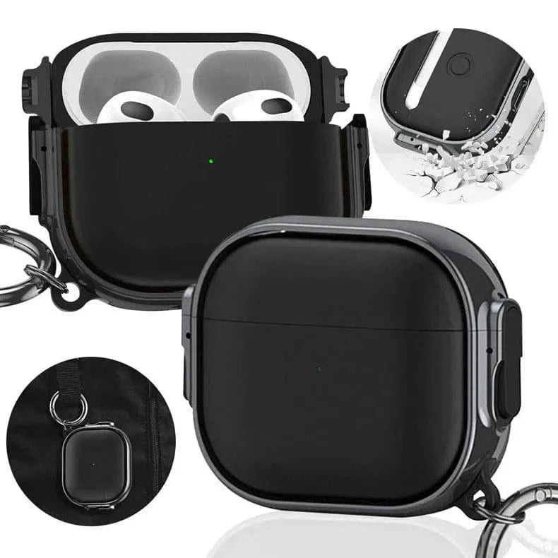 Chrome Eggshell Buffer Side Locks Cover for Airpods Pro