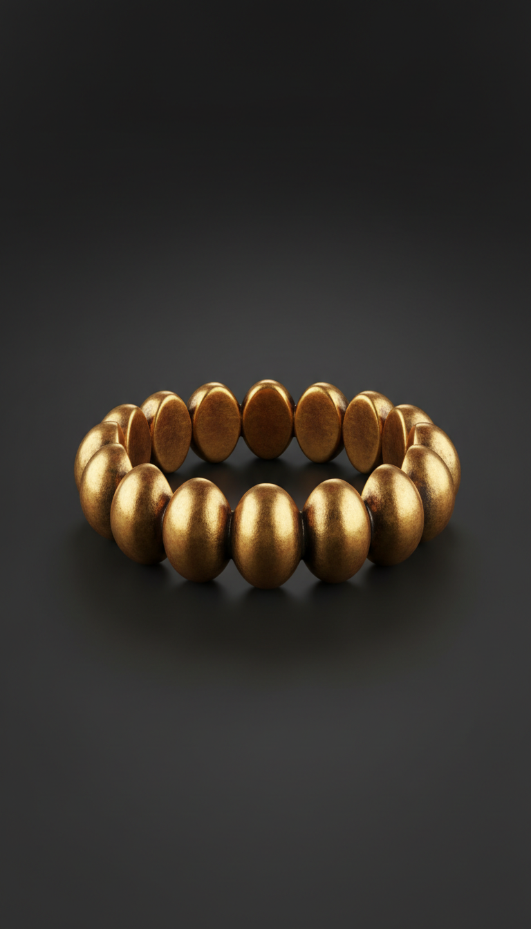 Chunky Vertebrae Bracelet in Burnished Gold KTSU73HC4 8954508666553