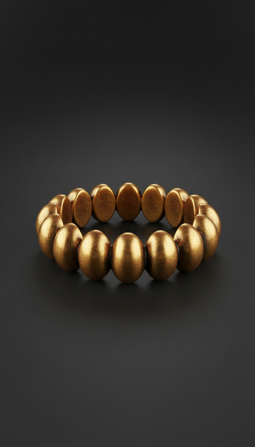 Chunky Vertebrae Bracelet in Burnished Gold KTSU73HC4 8954508666553