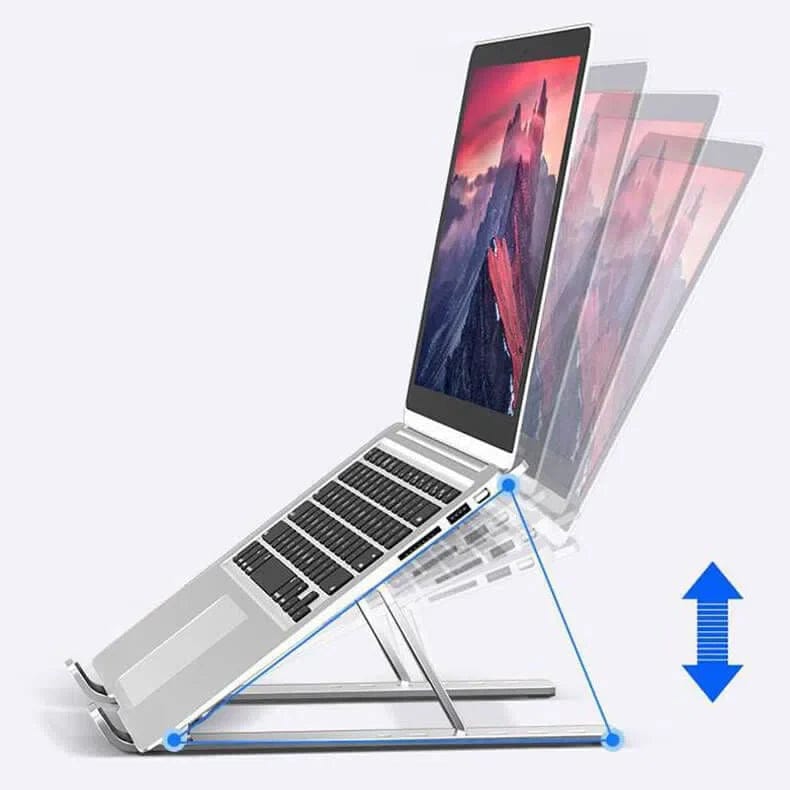 Classic Laptop Stand Built-in Foldable Legs 7 Step Adjustment
