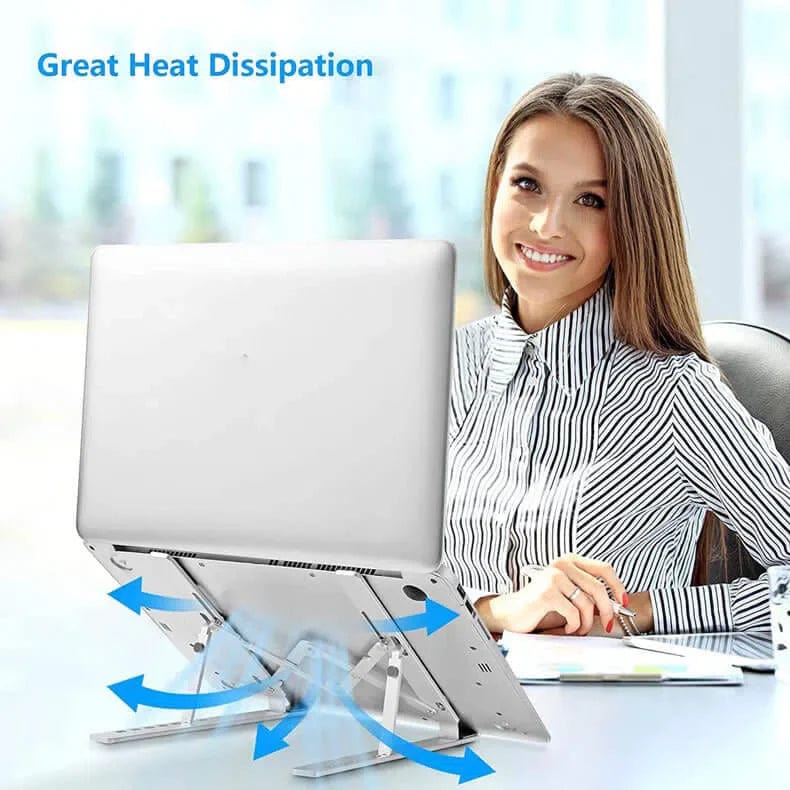 Classic Laptop Stand Built-in Foldable Legs 7 Step Adjustment