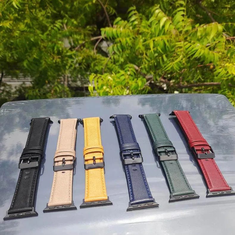 Classic Leather Texture Band for Apple Watch 38 | 40 | 41 | 42mm S10