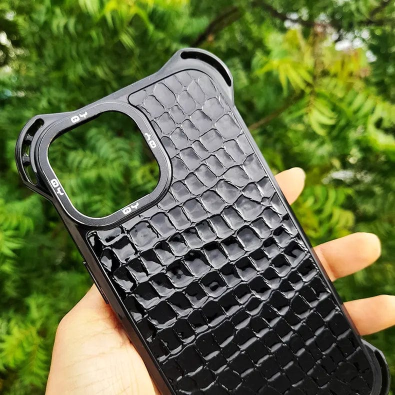 Classic Texture Shockproof Hard Case for iPhone 15