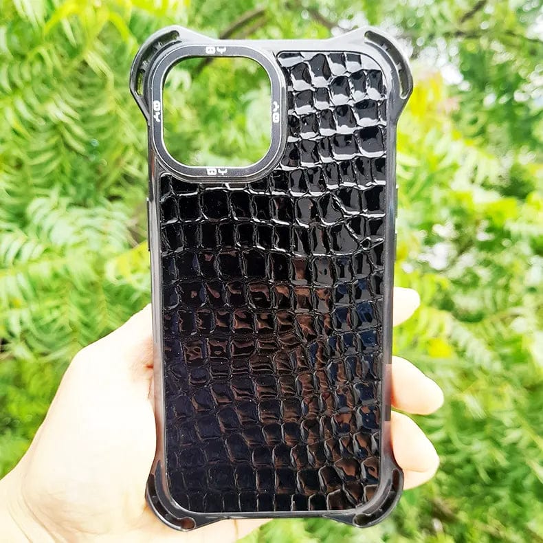Classic Texture Shockproof Hard Case for iPhone 15
