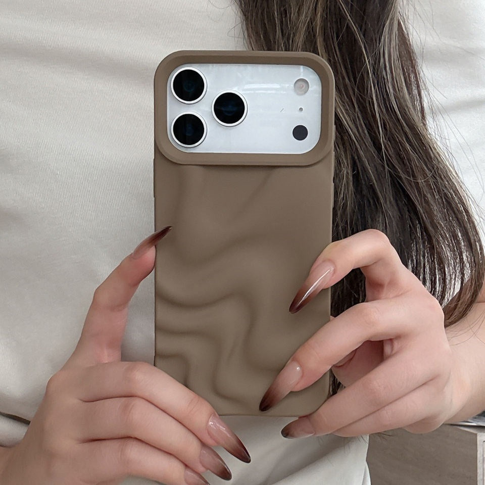 3D Water Ripple Pattern Wave Silicone Soft Case for iPhone 17