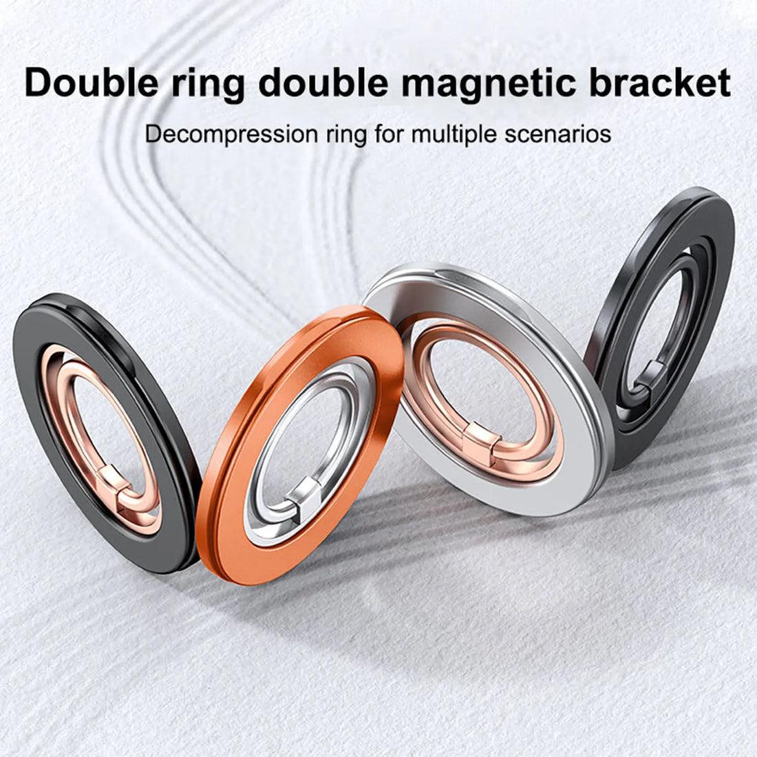 Contrast Color Dual MagSafe Magnetic Ring Grip for Magsafe Function Built in Cases