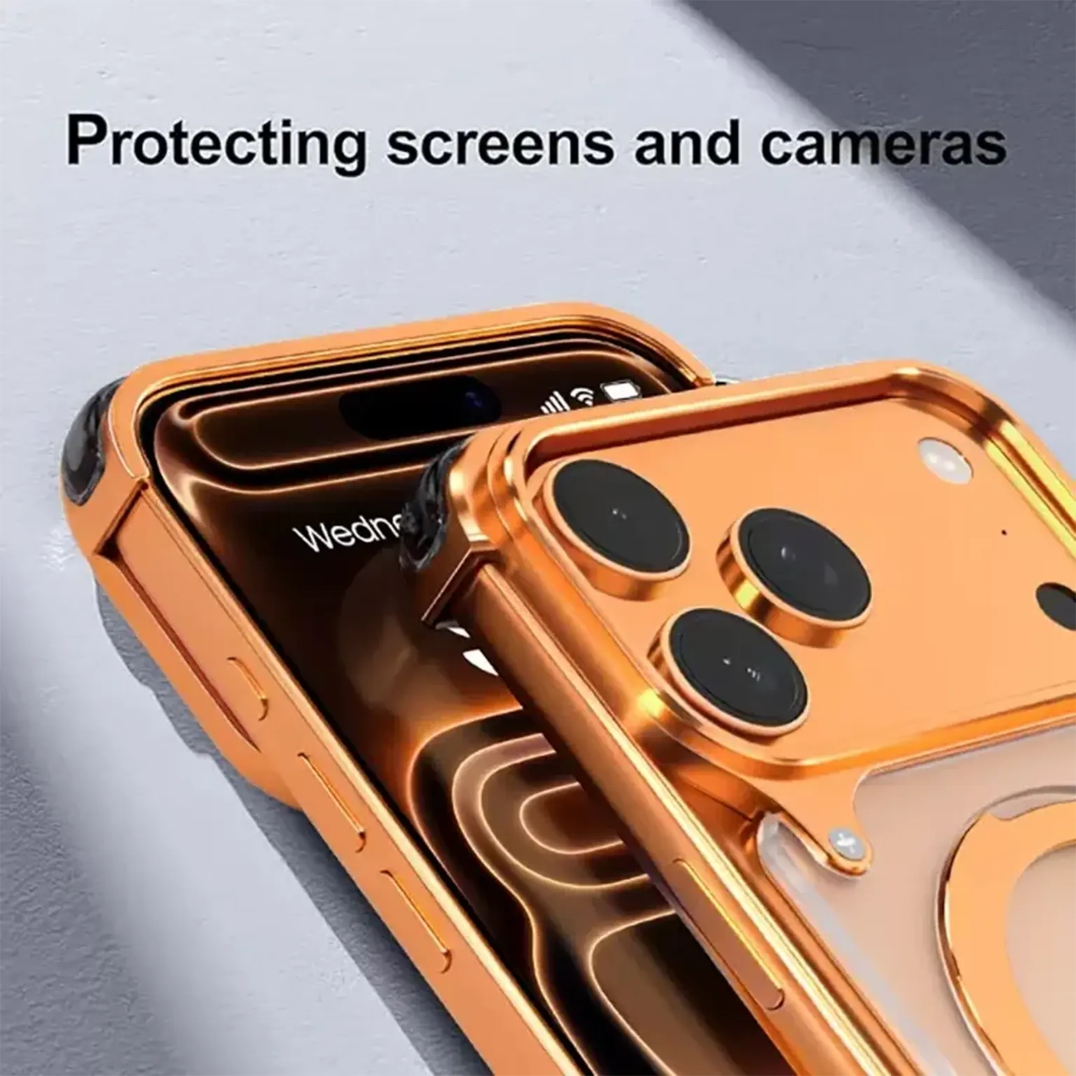 OATSBASF Metal Kickstand Frameless Magsafe PC Matte Case for iPhone 17 Pro