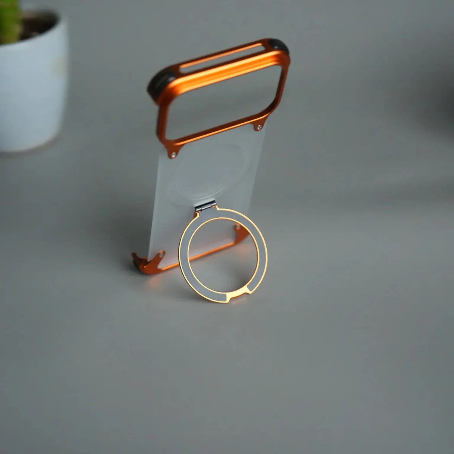 OATSBASF Metal Kickstand Frameless Magsafe PC Matte Case for iPhone 17 Pro