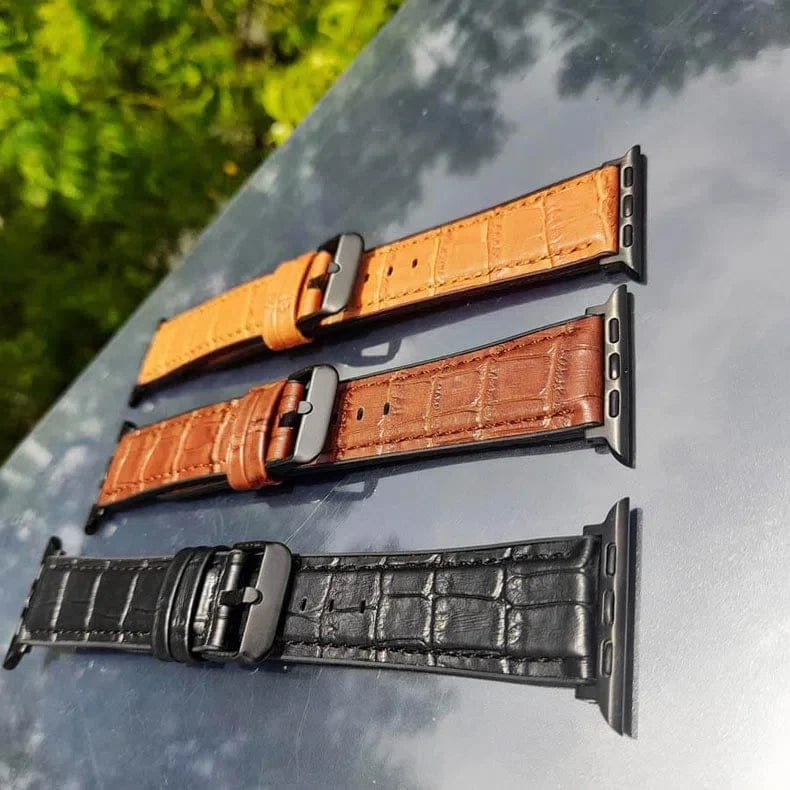 Crocodile Leather Texture Silicone Band for Apple Watch 38 | 40 | 41 | 42mm S10