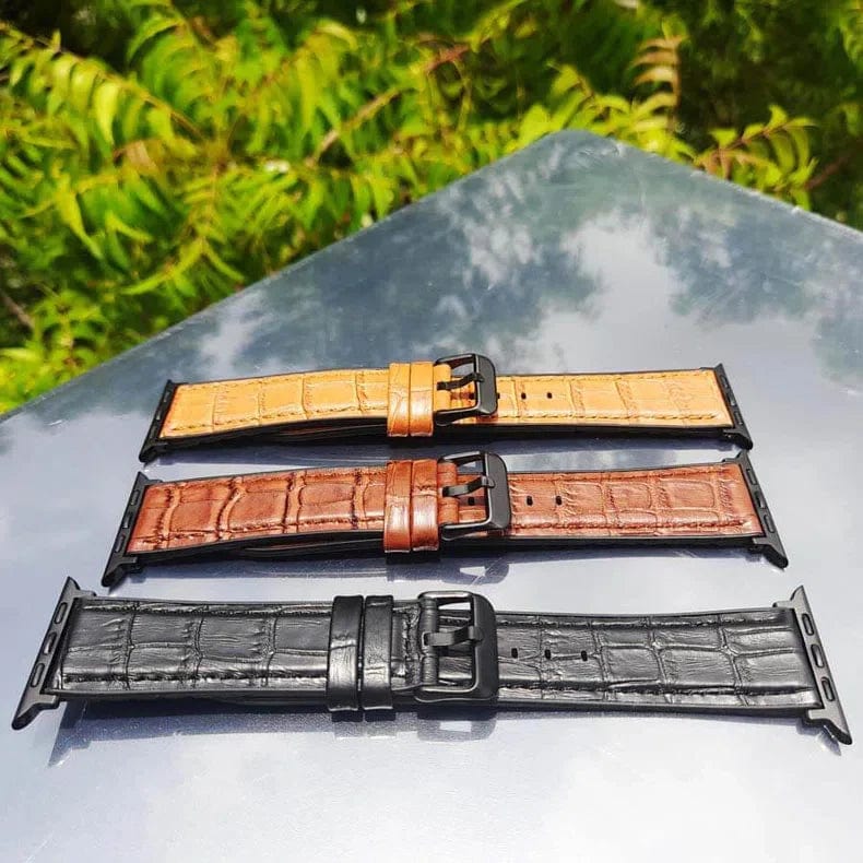 Crocodile Leather Texture Silicone Band for Apple Watch 38 | 40 | 41 | 42mm S10