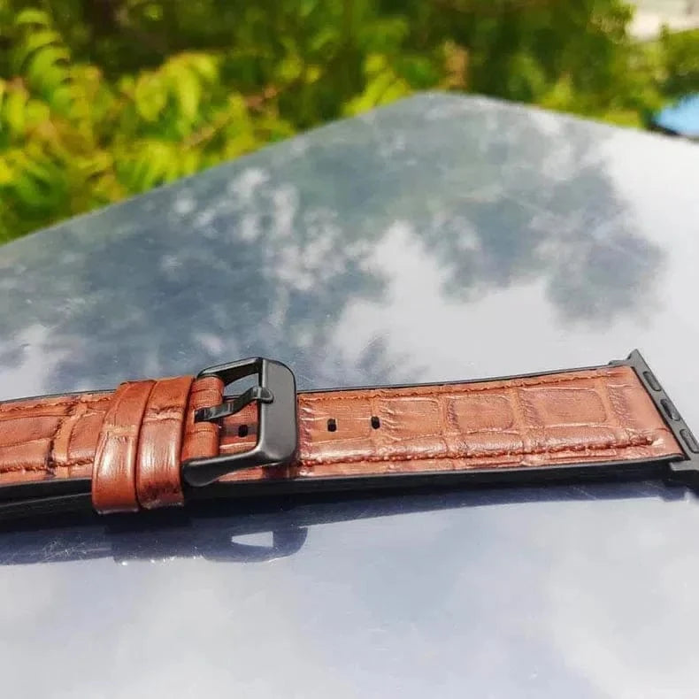 Crocodile Leather Texture Silicone Band for Apple Watch 38 | 40 | 41 | 42mm S10