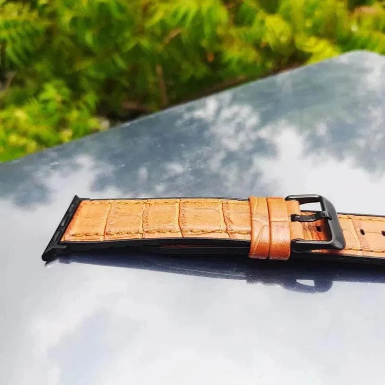 Crocodile Leather Texture Silicone Band for Apple Watch 38 | 40 | 41 | 42mm S10