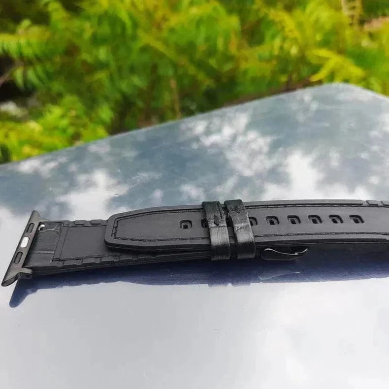 Crocodile Leather Texture Silicone Band for Apple Watch 38 | 40 | 41 | 42mm S10