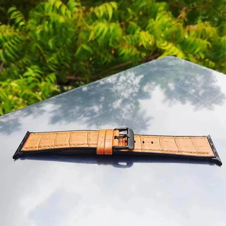 Crocodile Leather Texture Silicone Band for Apple Watch 42 | 44 | 45 | Ultra 49 | 46mm S10