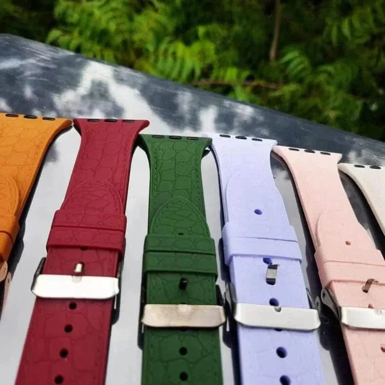 Crocodile Texture Silicone Soft Band for Apple Watch 38 | 40 | 41 | 42mm S10