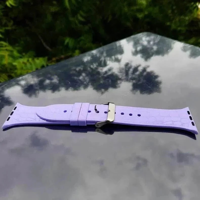 Crocodile Texture Silicone Soft Band for Apple Watch 38 | 40 | 41 | 42mm S10