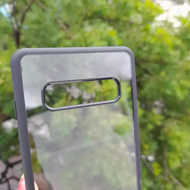 Crystal Clear Glossy Hybrid Matte Bumper Hard Case for Samsung S20 Plus