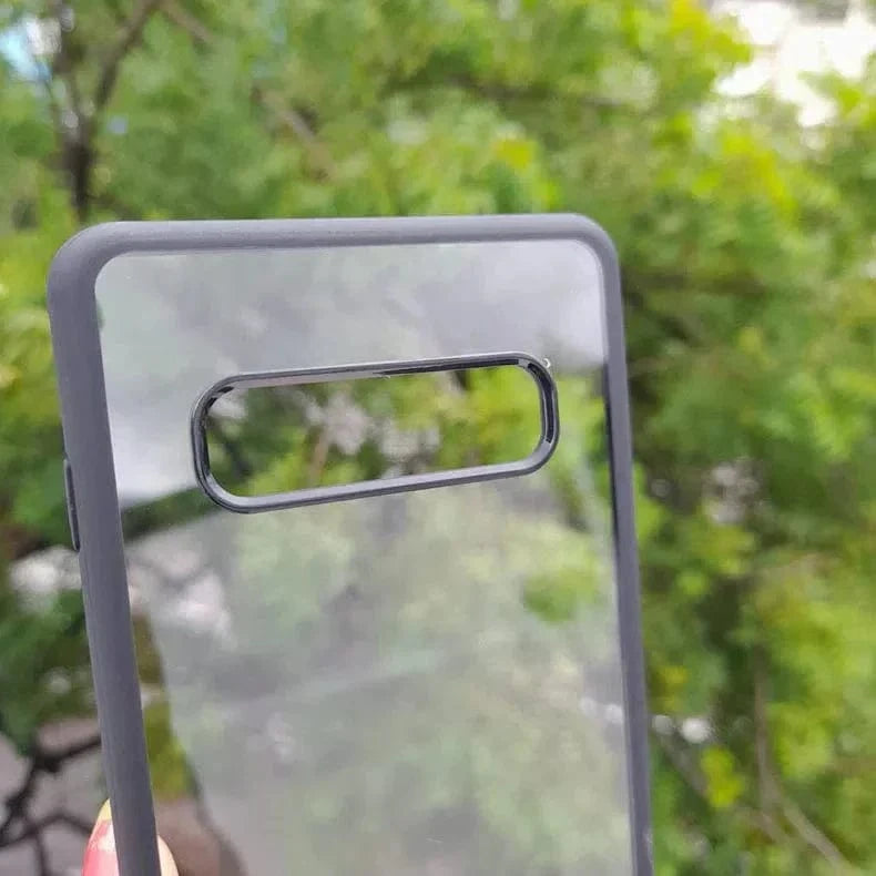 Crystal Clear Glossy Hybrid Matte Bumper Hard Case for Samsung S20 Plus