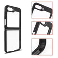 Cases & Covers for Samsung Z Flip6 / Black Crystal Clear Glossy Hybrid Matte Bumper Phone Case for Samsung Z Flip