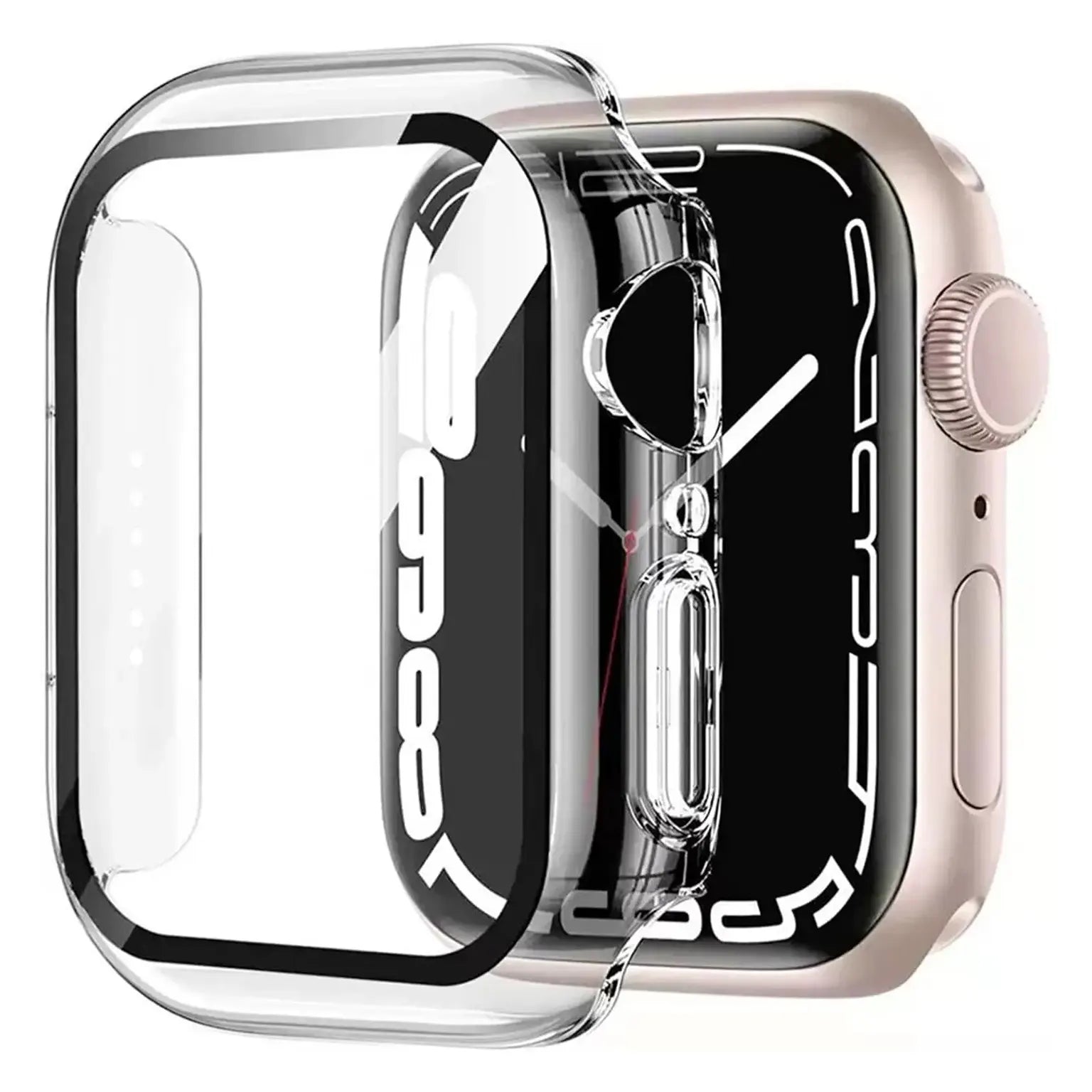 Crystal Clear in-build Glass Glossy Hard Cover for Apple Watch 42mm S10 | 42mm S11 KTSUIQV1G 8919504895680